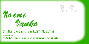 noemi vanko business card